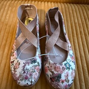 Floral Ballet Flats for Kids